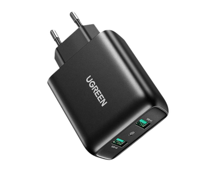 Ładowarka i akumulator UGREEN Ładowarka sieciowa  CD161 2xUSB-A 18W PD3.0 EU czarny